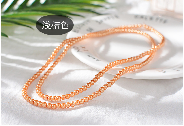 DIY饰品配件人造玻璃仿珍珠穿孔假珍珠发饰发簪步摇材料