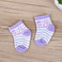 紫色动物图案防滑点宝宝袜舒适透气童袜图