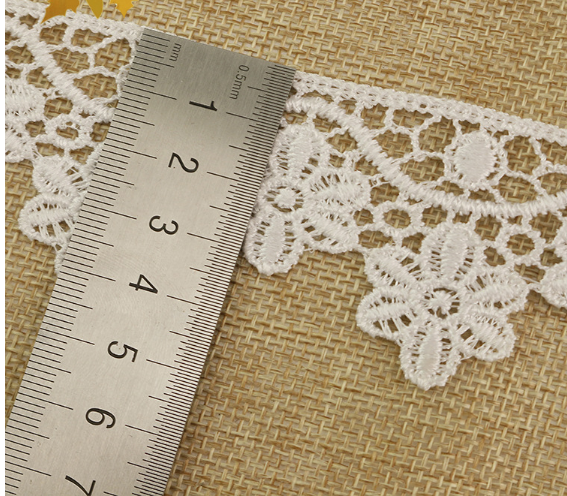 Lace milk thread barcode computer embroidery factory direct sales water-soluble lace Specification image