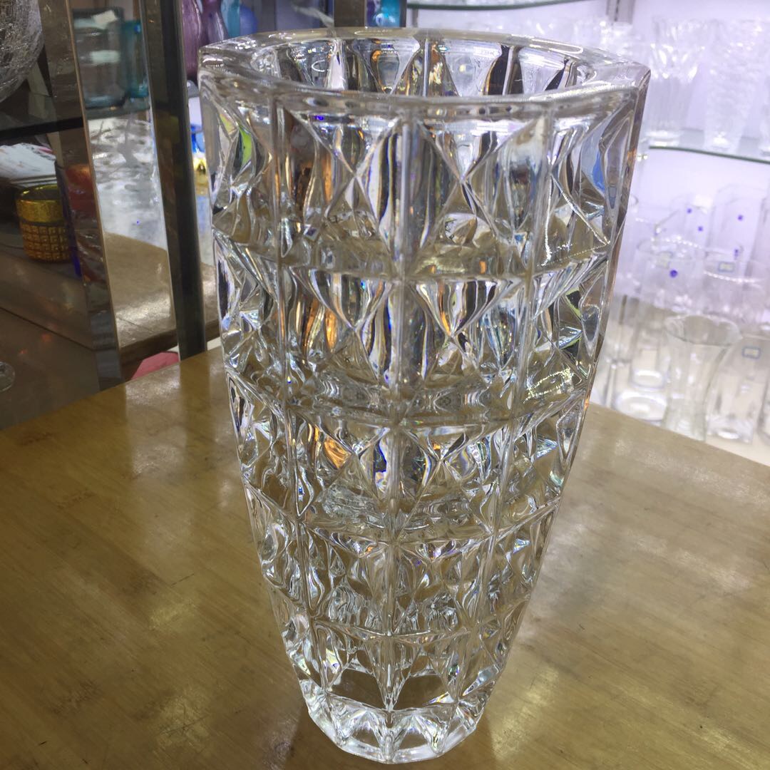 水晶玻璃花瓶摆件透明水培富贵竹百合欧式客厅创意花瓶