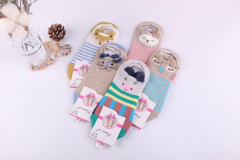 New lady boat socks cartoon socks invisible socks boat socks cotton socks socks stockings stereoscopic socks thumbnail