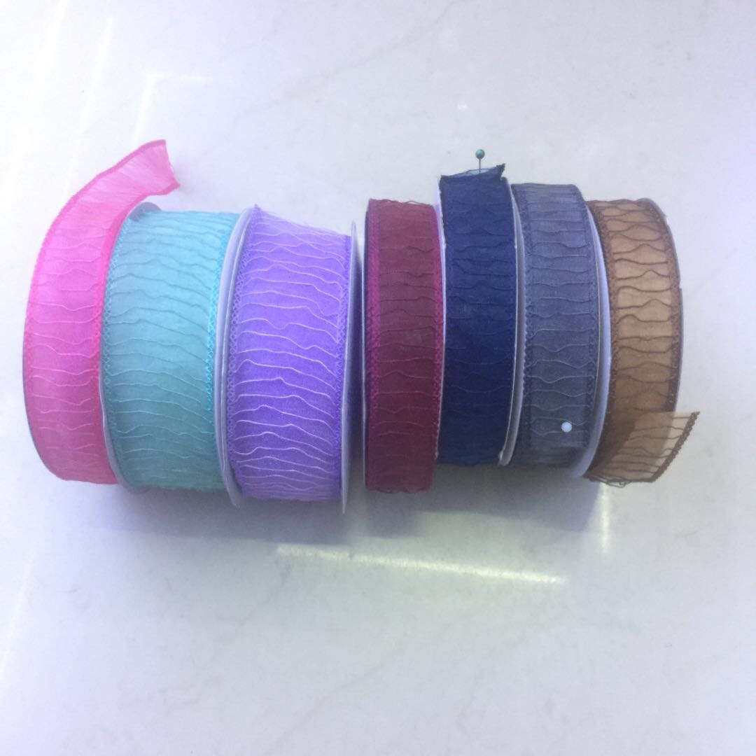 Factory direct sales of mesh ribbons for wedding gift packaging webbing