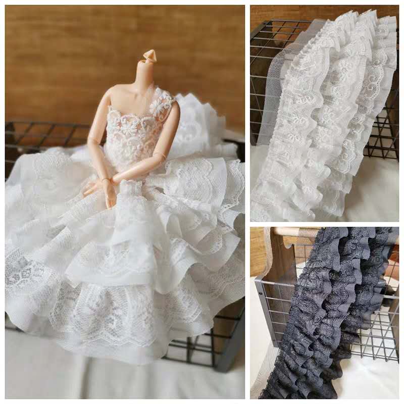 DIY蕾丝边辅料棉细纱花边包边手工diy布料衣服服装裙边百搭材料