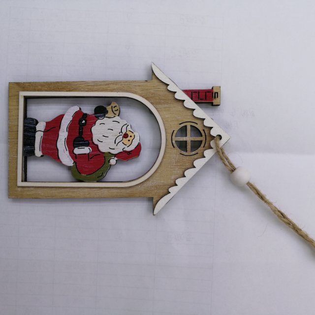 Children's gifts are hung on the wall in the style of Santa Claus in the room