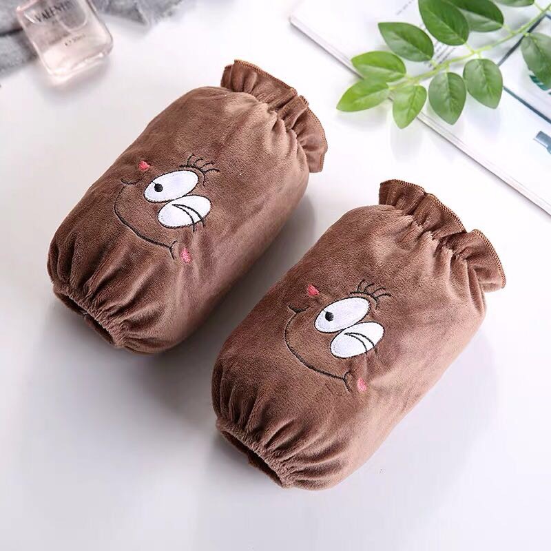 Korean version sleeve women's long work office down jacket sleeve kitchen anti-fouling sleeve thick autumn and winter lovely sleeve big eyes thumbnail