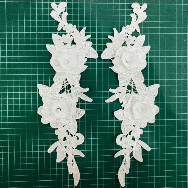 Direct sales from the manufacturer of new water-soluble polyester 3D collared white spring clothing and accessories