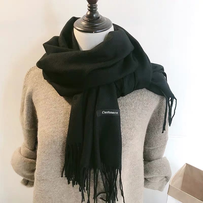 Women's Scarf With A Student Autumn And Winter Shawls Classic Long Neck Specification drawing