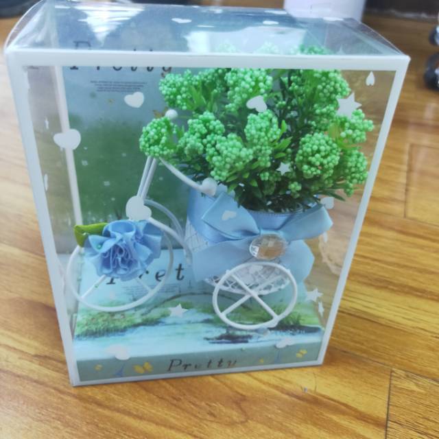 厂家直销多色花型自行车摆件
