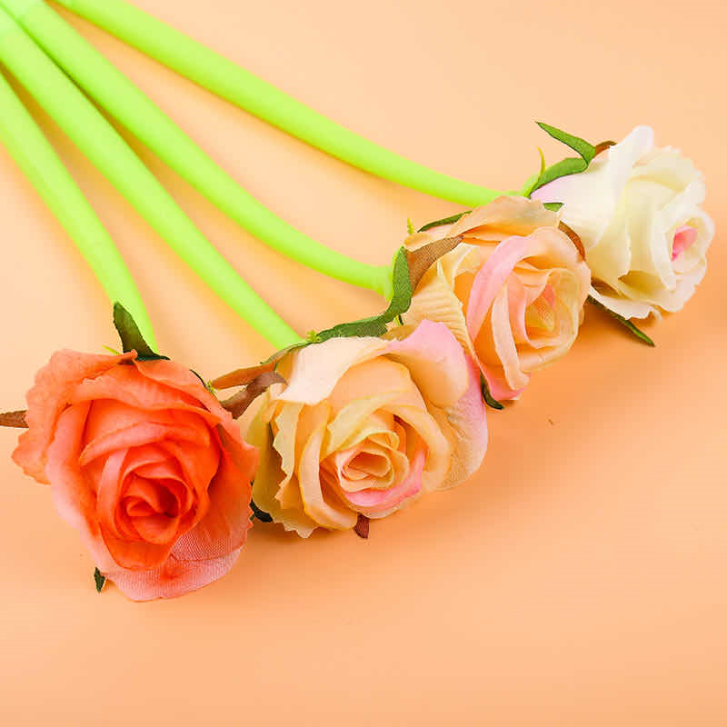 Miqimao Korean Version Creative Classic Rose Soft Silicone Gel Pen details Picture