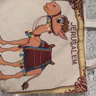 Camel Pattern Tote Bag Canvas Bag For Girls Classic Style Specification drawing