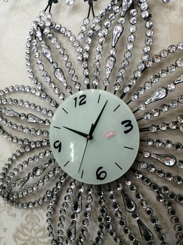 挂钟/钟表/木纹闹钟/diy/无线充产品图