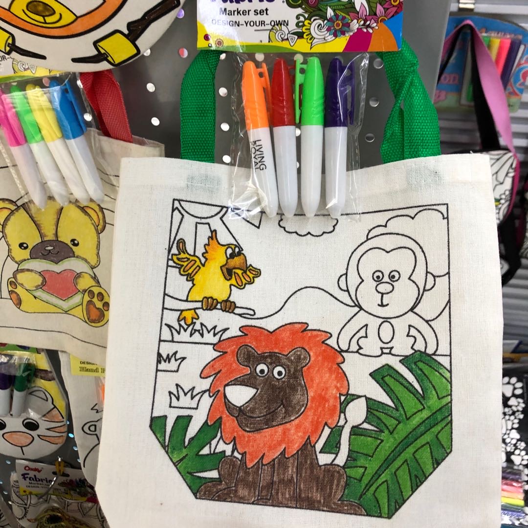 厂家直销diy彩色图画单肩包帆布包可爱有趣有创意