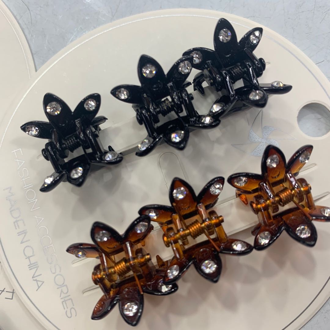 New mini diamond-encrusted grab clip, small hair clip, bath clip and mini headwear Specification image