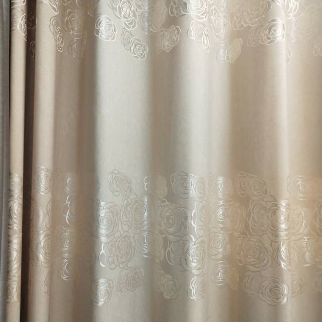 Bamboo-jointed linen embroidered blackout curtains
