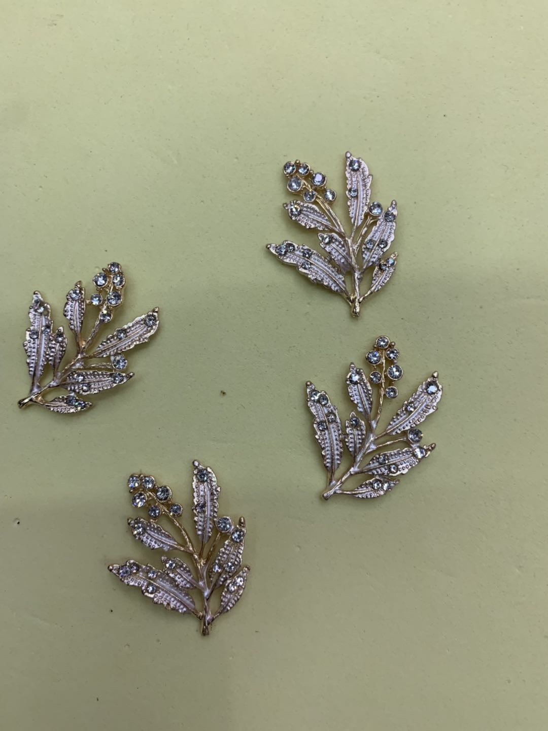 Alloy point diamond leaf wedding celebration festival headdress craft decoration thumbnail