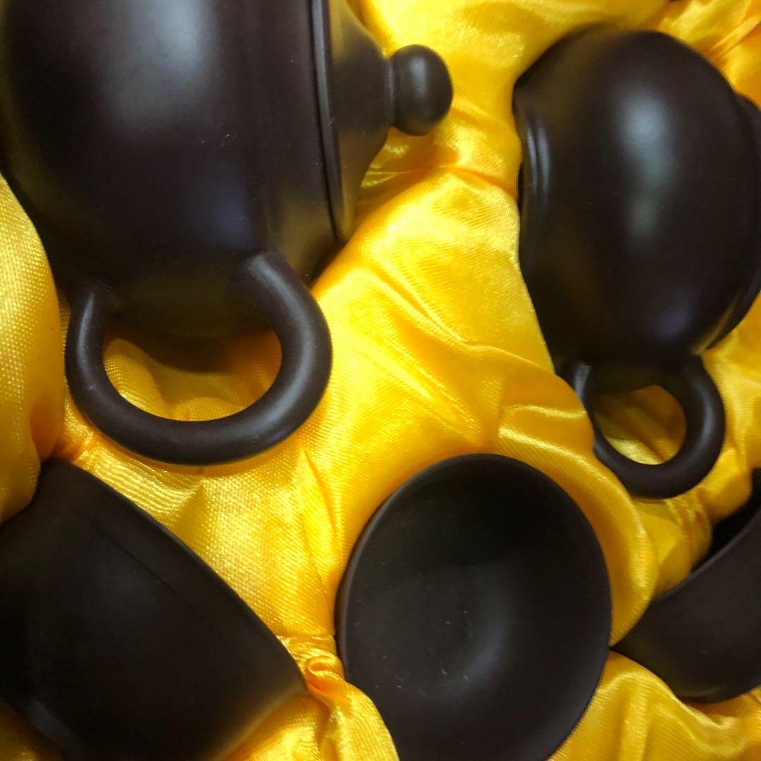 深色盖碗茶具套装小套家用茶艺茶道功夫普洱陶瓷喝茶茶杯办公室泡茶产品图