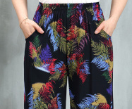 New summer thin ice silk lantern pants for middle-aged and elderly women details Picture
