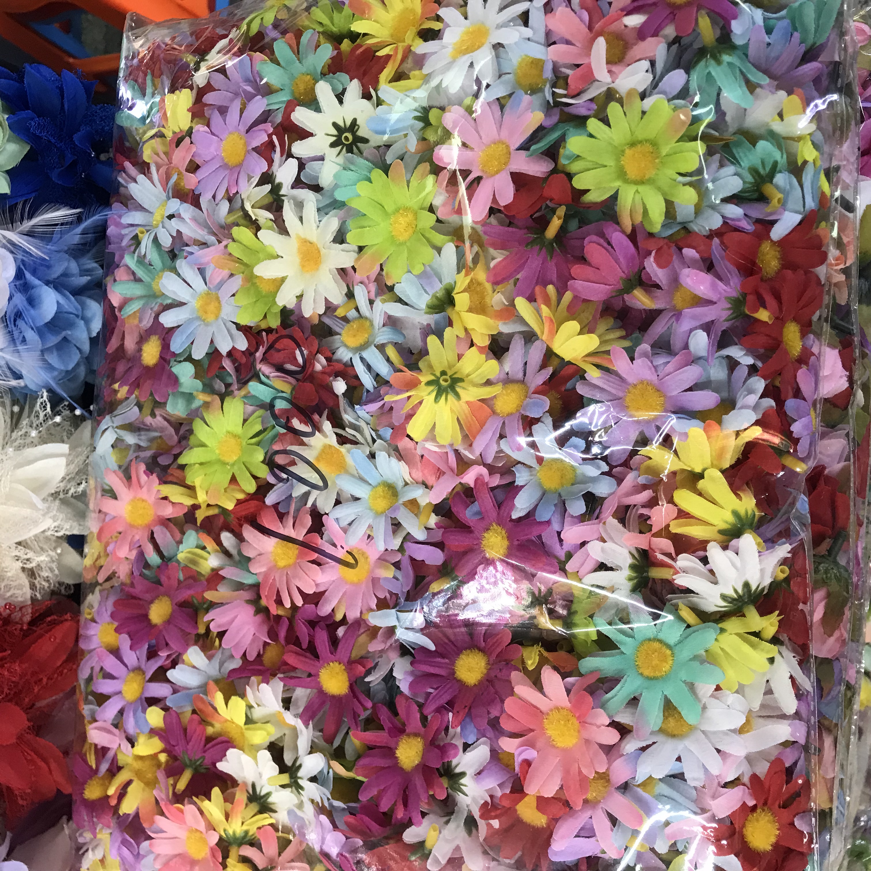 New creative flower bouquet with mixed colors of simulated artificial flowers, small conical chrysanthemum head flower bouquet, flower ring material, mini decorative small flowers, 3cm