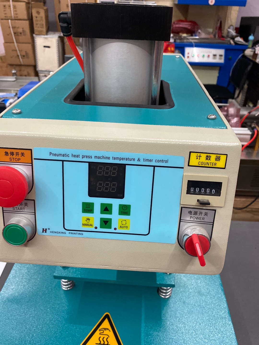 Pneumatic double station hot stamping machine QX-B1 Guangxing packaging machinery high quality and low price integrity management Specification drawing