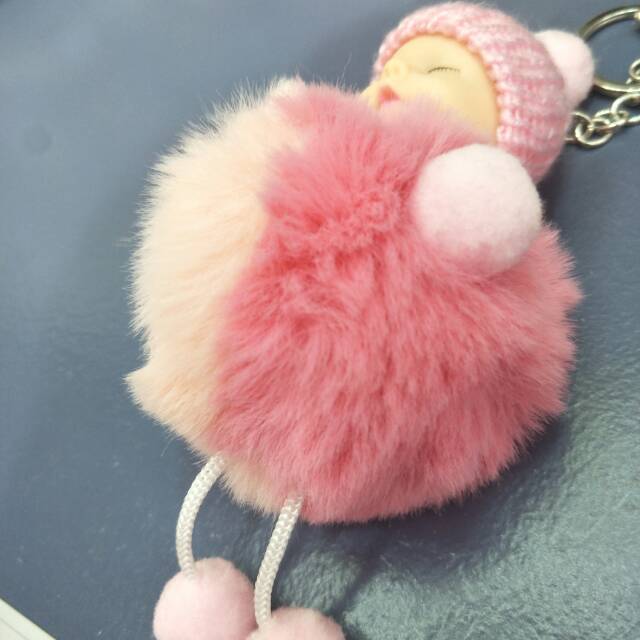 Sleep dolls, wool balls, popular car keychains, pendants, bags and accessories Specification image