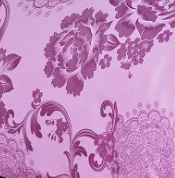 高档欧式玫红贡缎提花全棉四件套纯棉床单被套细节图