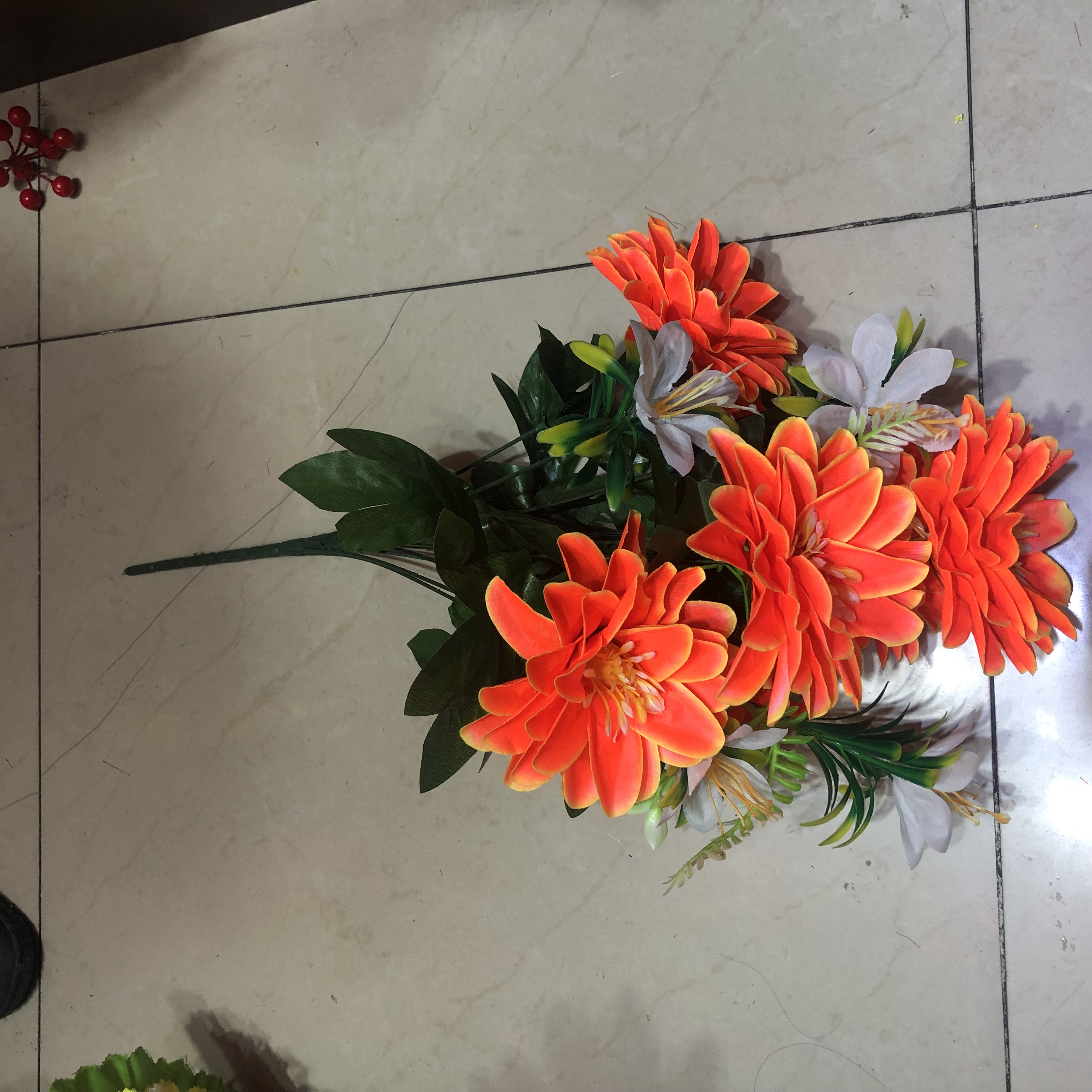 仿真芍药花束花卉客厅餐桌室内装饰绢花插花塑料假花摆件