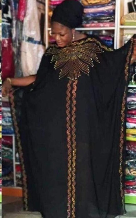 外贸新款民族女装立领撞色穆斯林印花长款长袖假两件连衣裙长袍详情图3