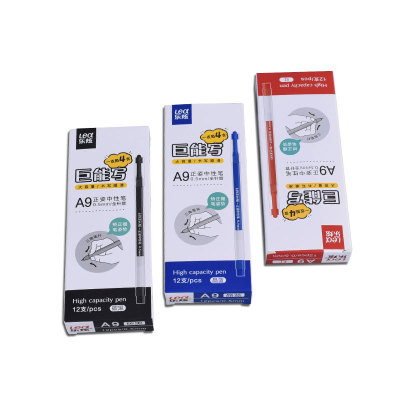 义乌好货 乐炫巨能写中性笔大容量碳素办公笔0.5考试笔批发