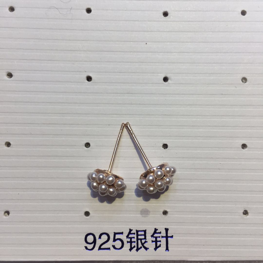 Simple and versatile pearl earrings, internet-famous stud earrings, beautiful earrings and pendants, silver needles, long and elegant styles for women