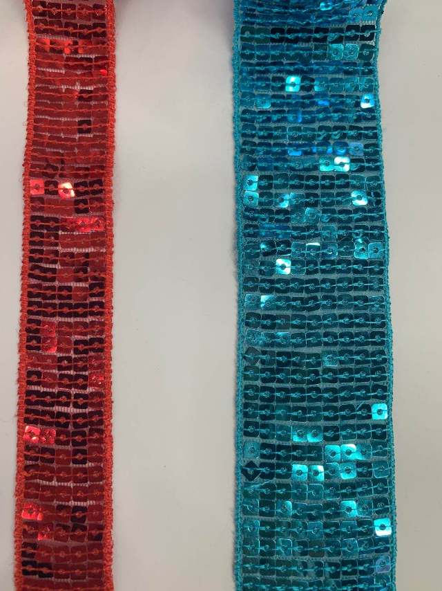 5 rows, 9 rows, 11 rows of sequined lace beaded lace decorative ribbons Specification image