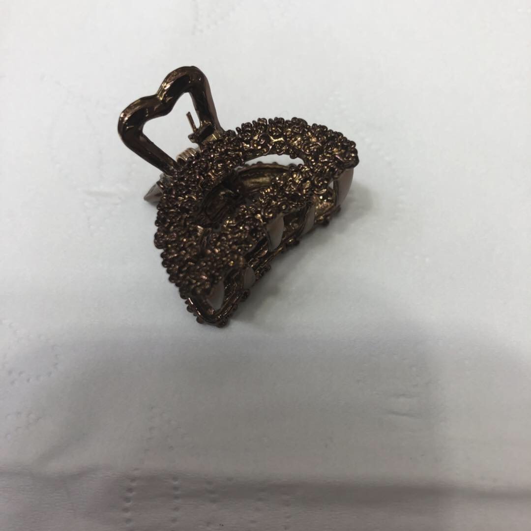 European and American fashionable floral retro alloy trendy hairstyle small claw clips Specification image