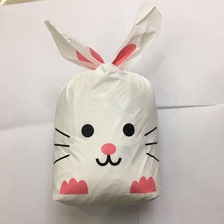 可定制卡通白粉小兔兔环保彩色塑料袋尺寸可选