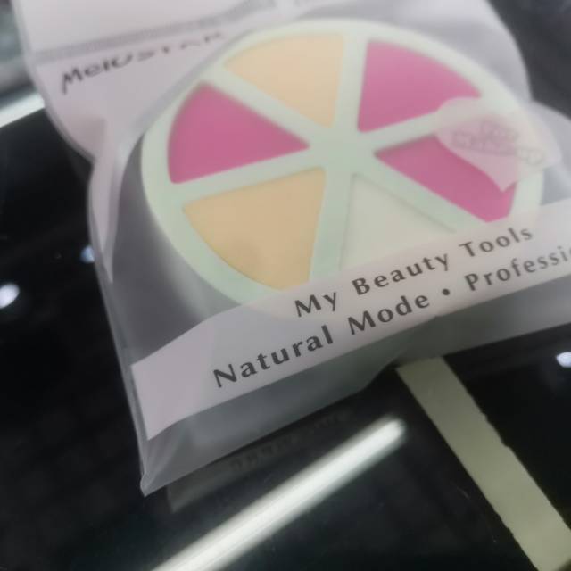 Flower Six Pieces Fruit Colorful Powder Puff Hydrophilic Sponge Soft Small Powder Puff Dry And Wet Dual Use Plum Triangle Multicolor Specification drawing