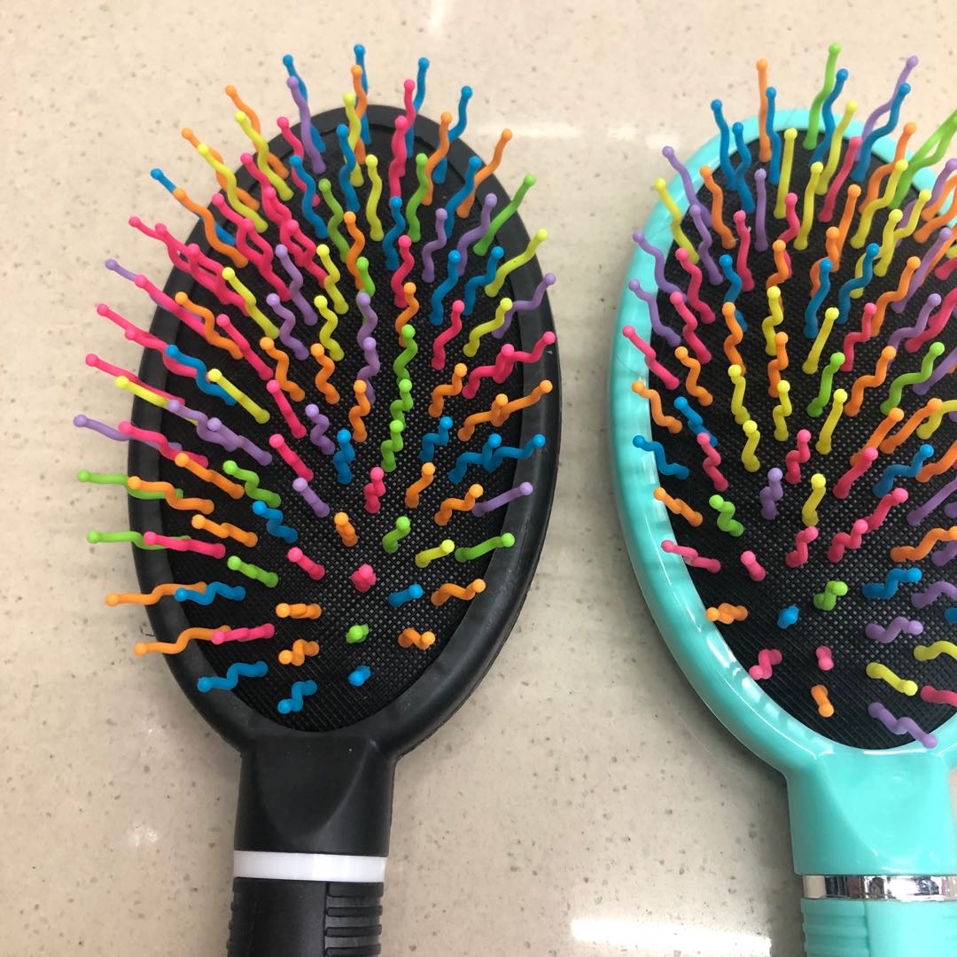 Oval Multi-Color Balloon Massage Comb Bread Comb Curly Comb Color Comb Sale details Picture