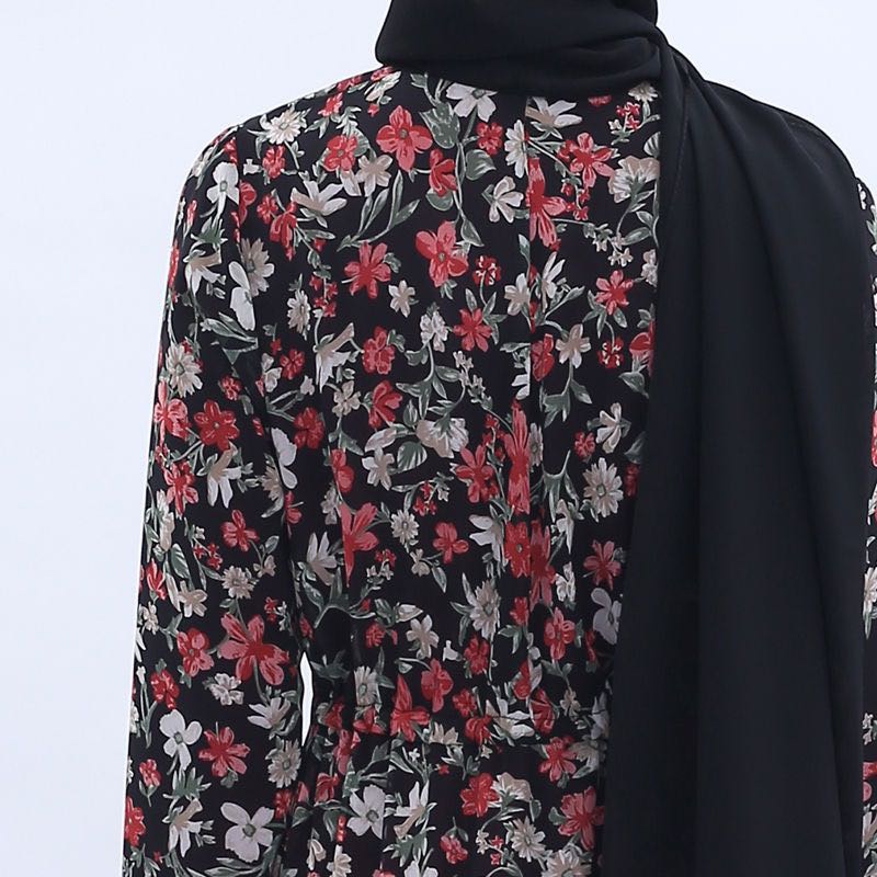 穆斯林中东阿拉伯长袍开衫东南亚印尼礼拜服回族开斋节长裙产品图