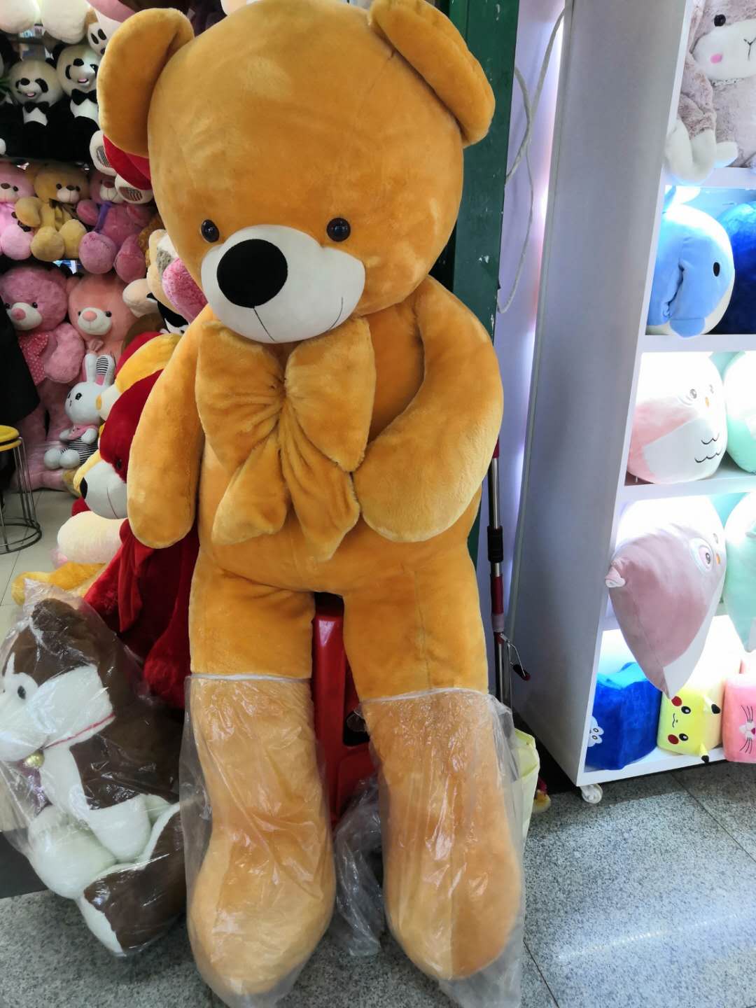 2 m big bear bow tie Bear Yali plush bear doll stuffed toy manufacturer wholesale thumbnail