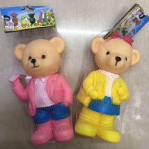 厂家直销塘胶博士熊带声儿童玩具四色混装