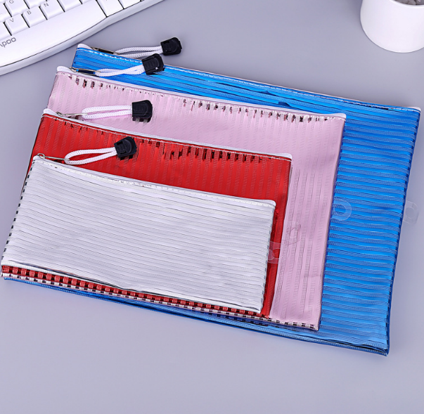 帆布指环文件袋文件夹企业可定制logo防水防潮耐脏