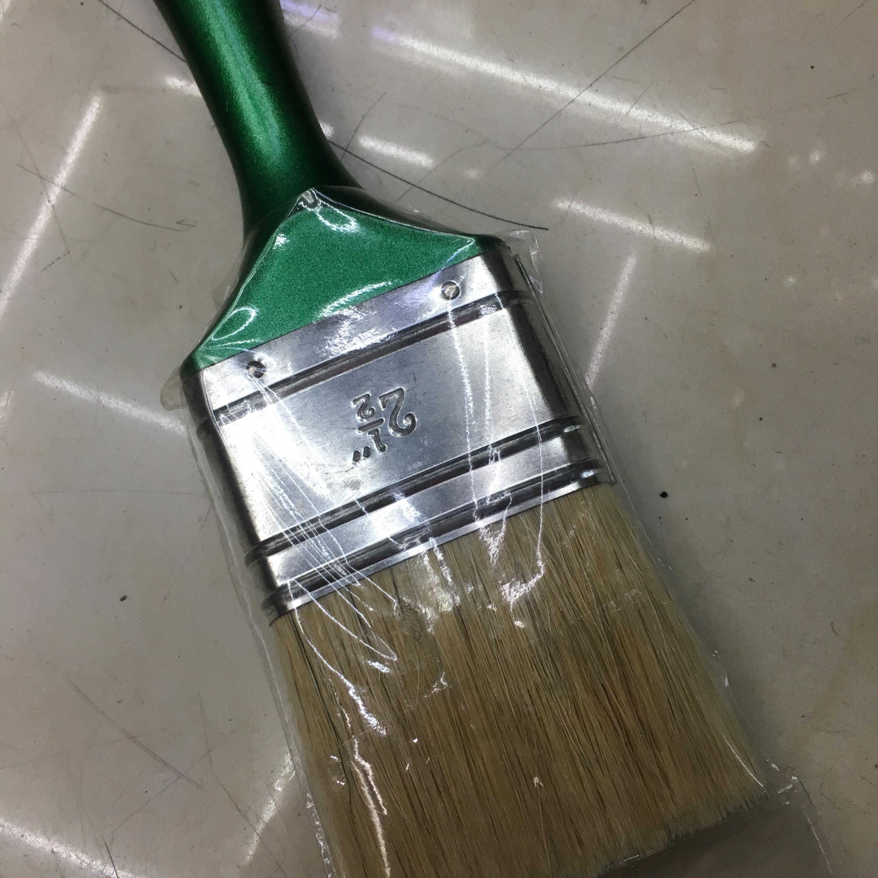 2.5寸双色可挂式猪毛刷油漆胶水刷水粉丙烯笔不掉毛产品图
