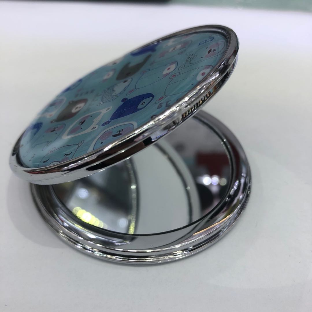 可爱动物头像小镜子随身化妆镜可爱便携折叠产品图