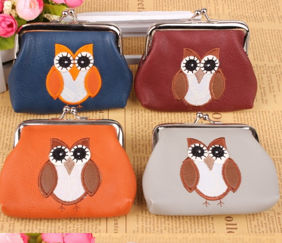 新款创意韩版猫头鹰时尚可爱饰品夹子钥匙卡通手拿零钱包