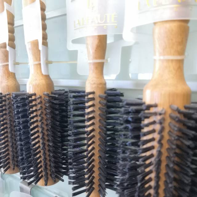 Curly wooden comb, massage comb, original order for export, factory direct sales, pig bristle comb for hair salons, 516 details Picture