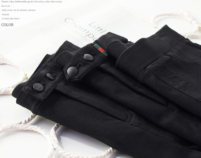 Women's trousers for spring and autumn, thin and petite, 2020 new style, high-waisted, slimming and versatile details Picture