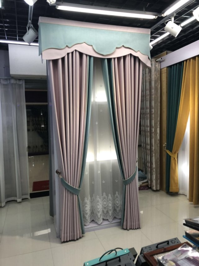 Thickened blackout curtain fabric finished product, simple style living room customization, heat insulation and sunshade bedroom details Picture