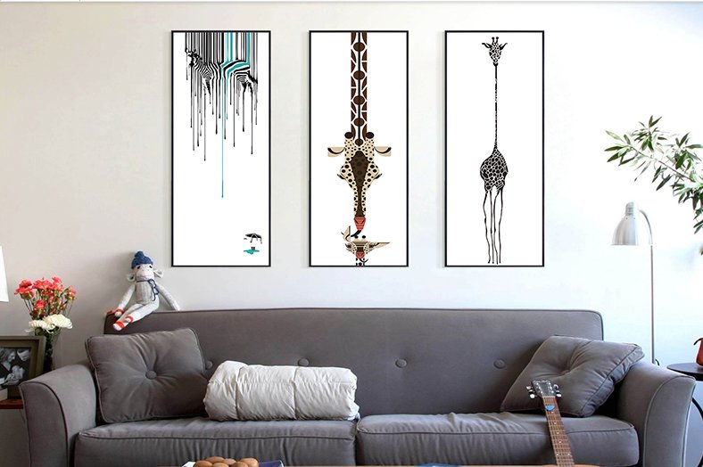 Fine painting act the role of a home simple modern decorative painting Simple European living room background wall Nordic dining room mural study abstract hanging painting thumbnail