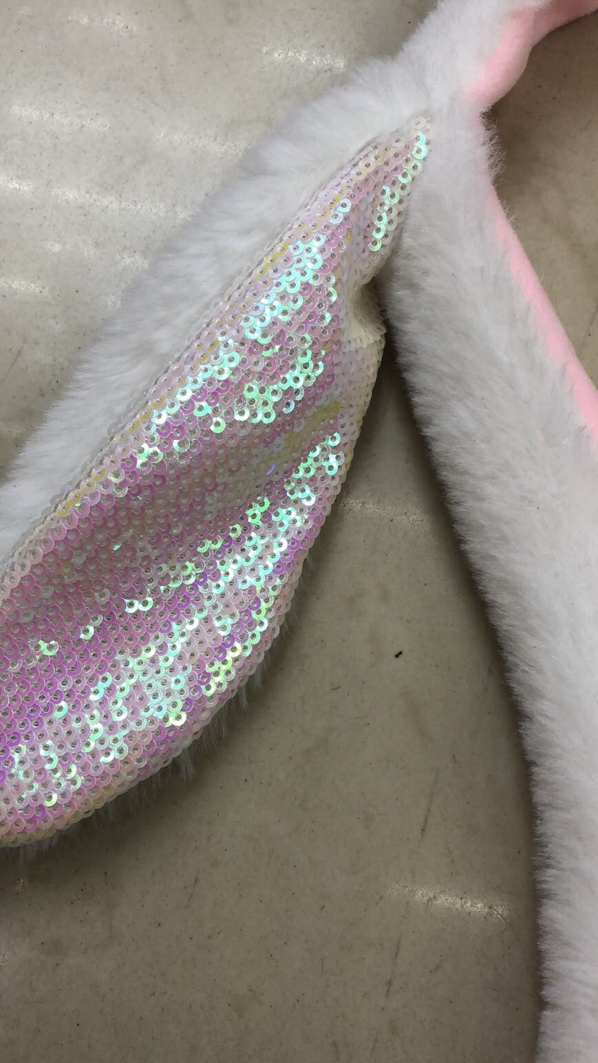 Plush toy figurine pendant, the same style as the popular Douyin bag, sequined rabbit ear headband, small doll plush pendant, creative gift details Picture