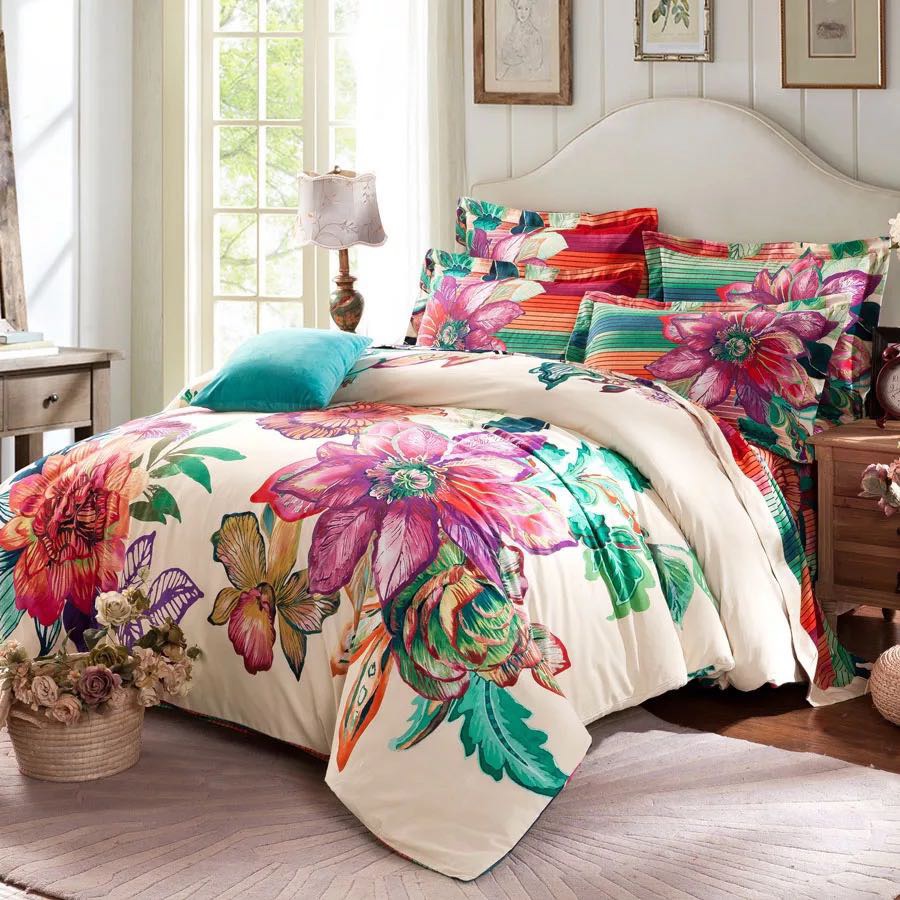 Thickened Woolen 3D Bed Sheet Wedding Quilt Set 4-Piece Set details Picture