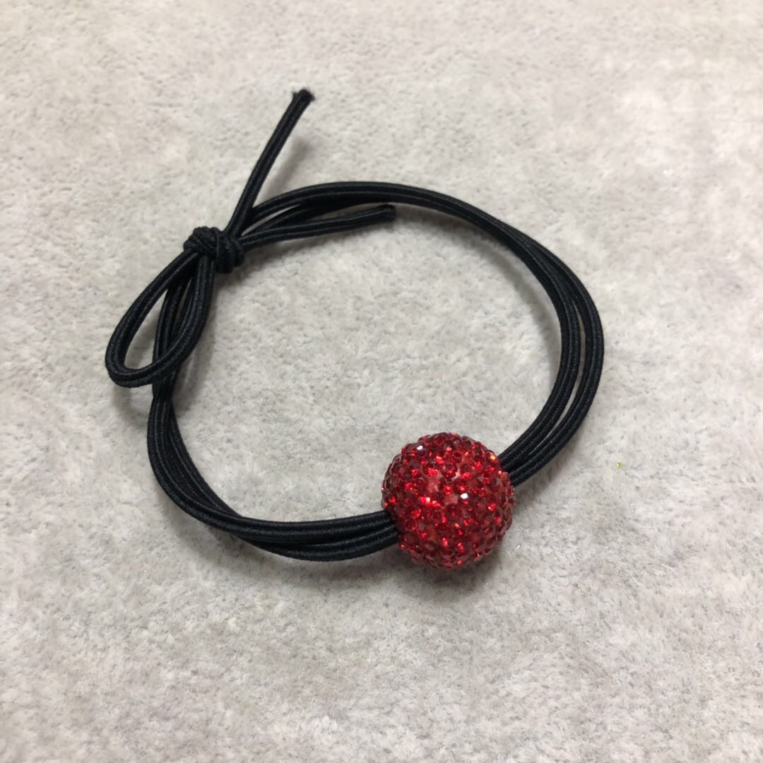 Korean Version Of Fashion Women's Casual Hair Band Foreign Air Water Diamond Elastic Elastic Adult Autumn/Winter Hair Rope Hair Accessories Casual Rubber Band Solid Color Small Rabbit Hair Band Chen Hui Jewelry 035