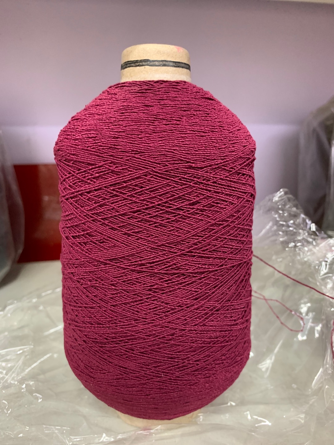 Extremely fine elastic thread ultra-fine spandex sewing machine bottom line elastic rubber red