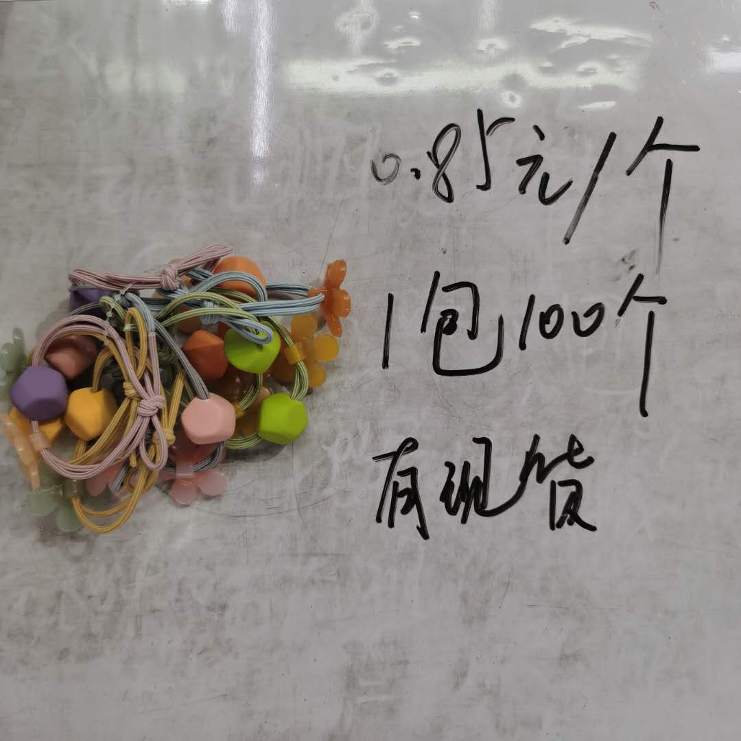 韩版时尚女士洋气糖果色皮筋花朵百搭新款发圈